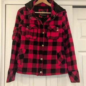 O'Neill Pink Plaid Flannel‎ Jacket